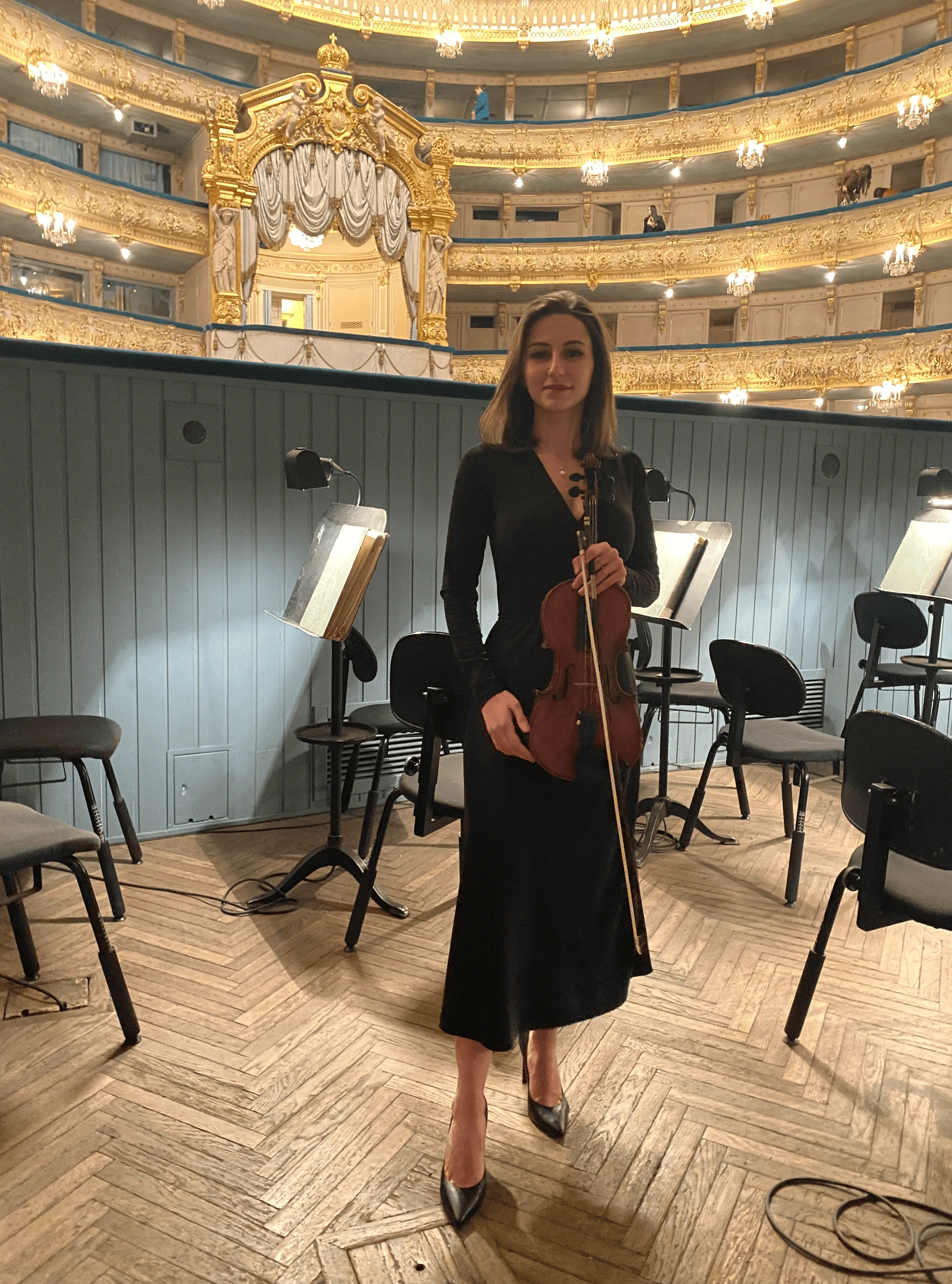 Tatev Muradyan performing on the historic main stage of the Mariinsky Theatre.